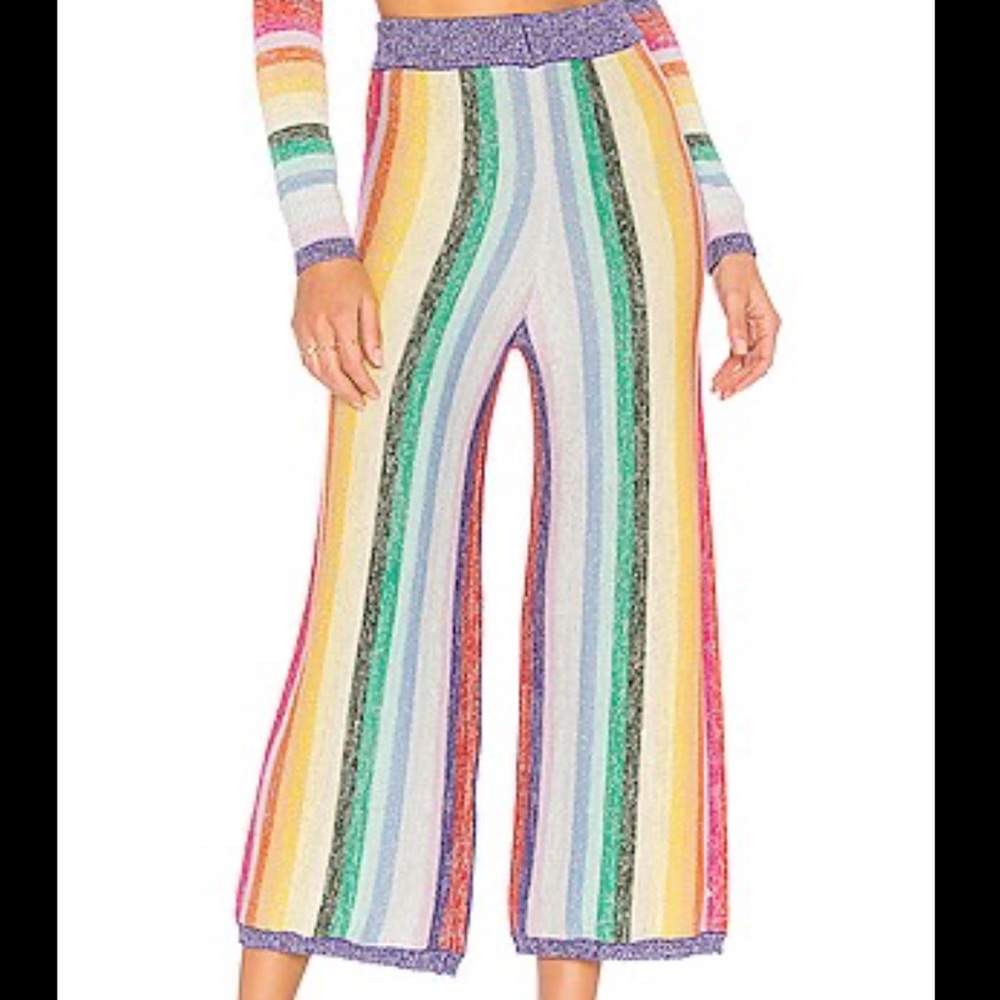 Lovers + Friends Multicolor Striped Knit Believe Pants - Picture 2 of 6